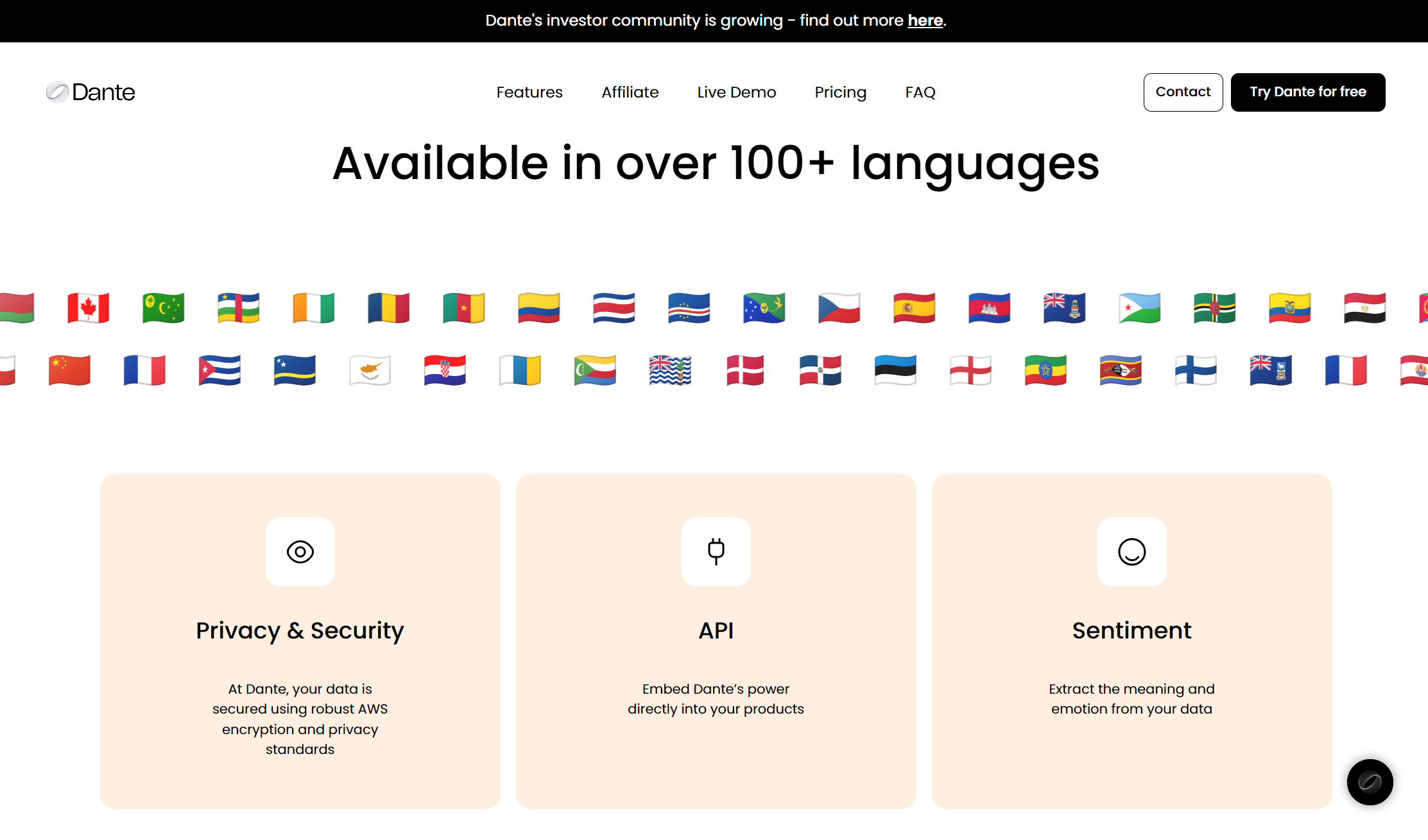 Dante AI Languages